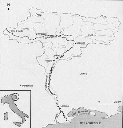 carte geogr.  bassin Tagliamento